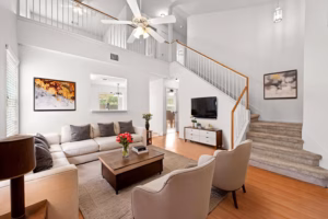 11708 Bruce Jenner Lane Austin in Olympic Heights Living Room, virtually staged